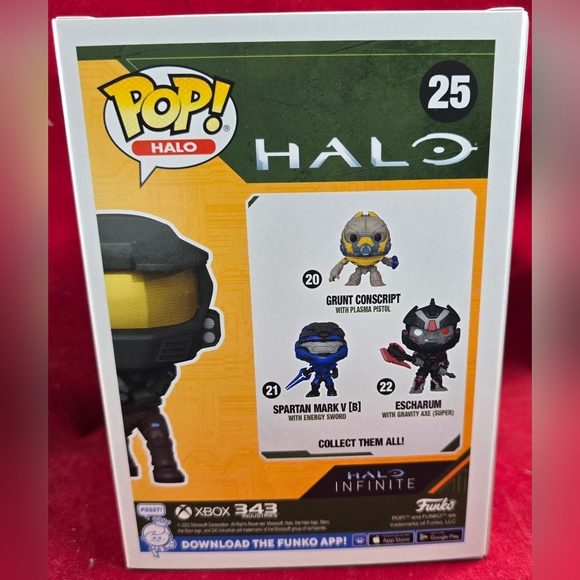 Master chief with MA58 rifle funko exclusive # 25 (nib) With Pop Protector - Picture 7 of 7